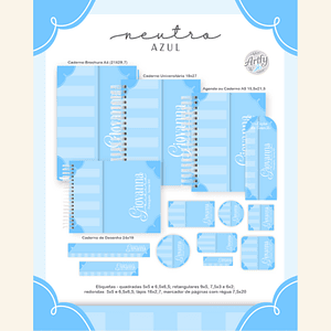 Combo Escolar  NEUTRO AZUL