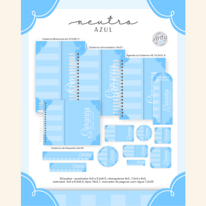 Combo Escolar  NEUTRO AZUL 1