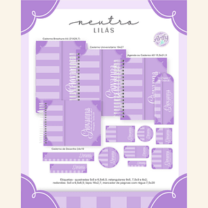 Combo Escolar NEUTRO LILÁS