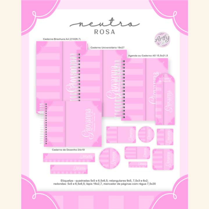 Combo Escolar NEUTRO ROSA 1