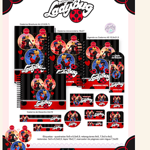 Combo Escolar LADY BUG