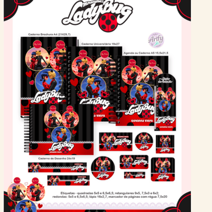 Combo Escolar LADY BUG 1