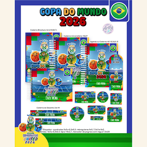 Combo Escolar COPA DO MUNDO 2026