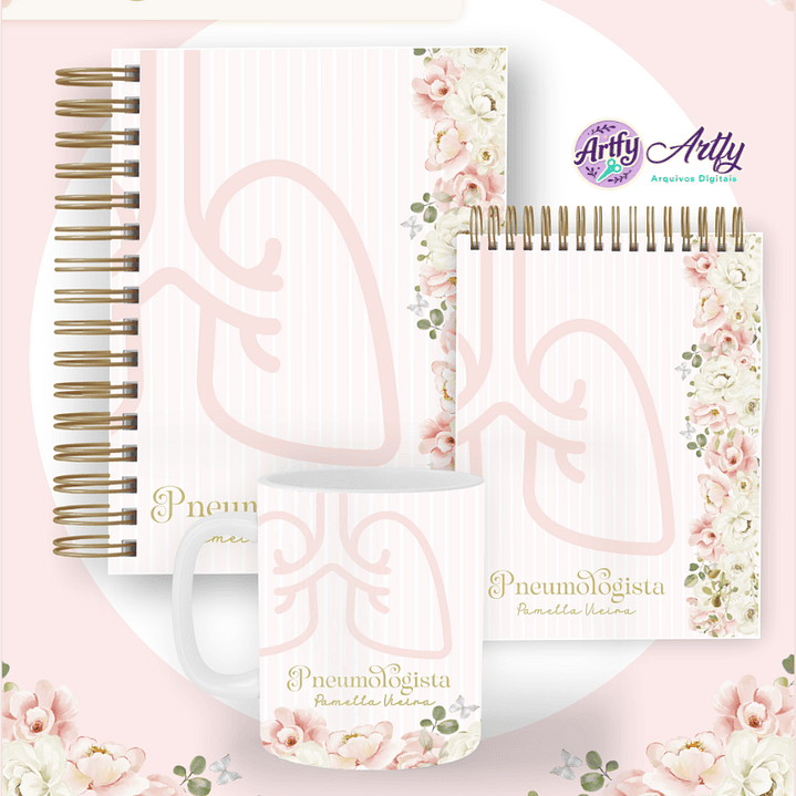 Pack Profissões - Floral Rosa 1