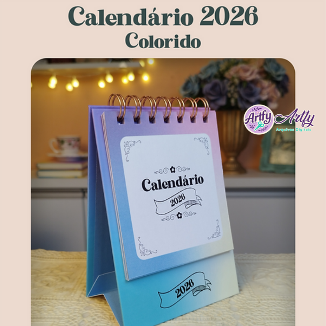 Calendário 2026 Colorido 1
