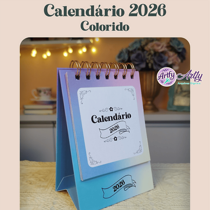 Calendário 2026 Colorido 1