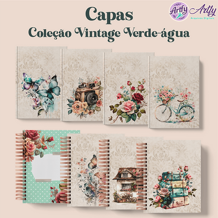 Capas Coleção Vintage Verde Água 1