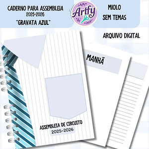 KIT ASSEMBLEIA GRAVATA AZUL SEM TEMA