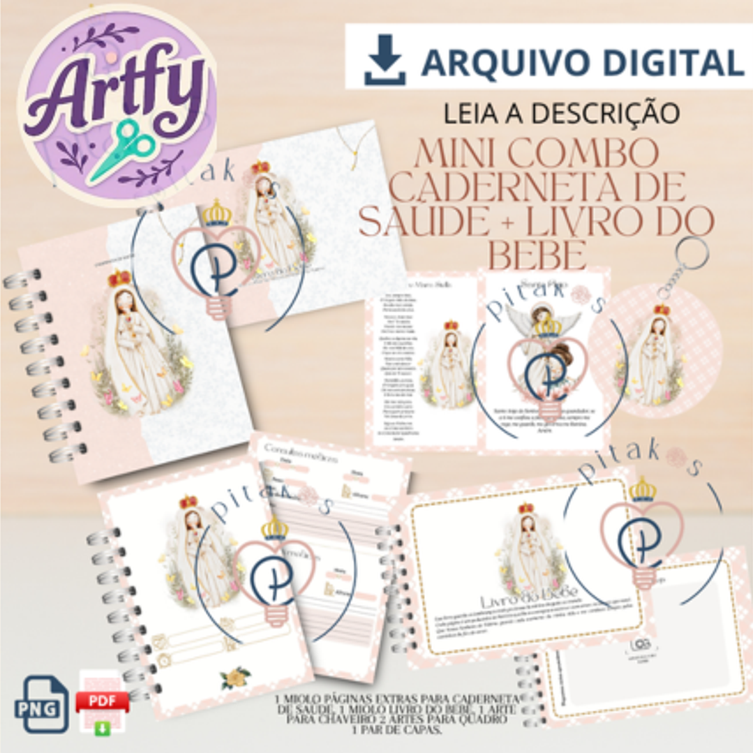 MINI COMBO CADERNETA DE SAUDE E LIVRO DO BEBE 1