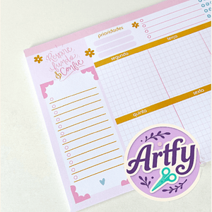 Miniatura Organizador Semanal Respire fundo 