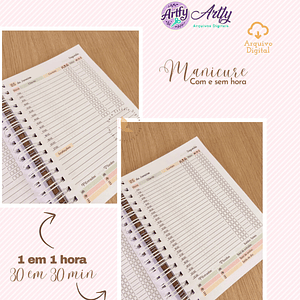 Agendamentos Manicure 2026 - 8 Cores