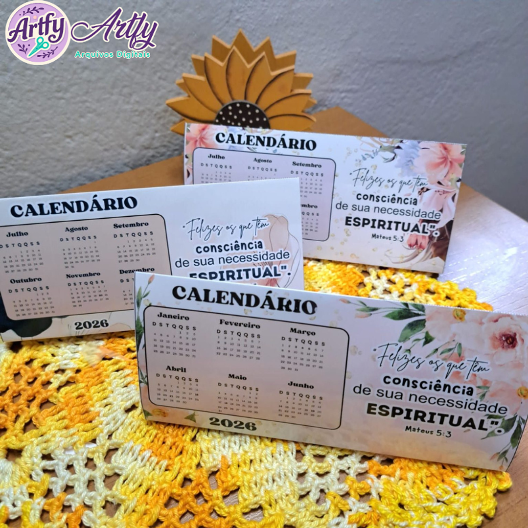 Calendário de Mesa Floral 1
