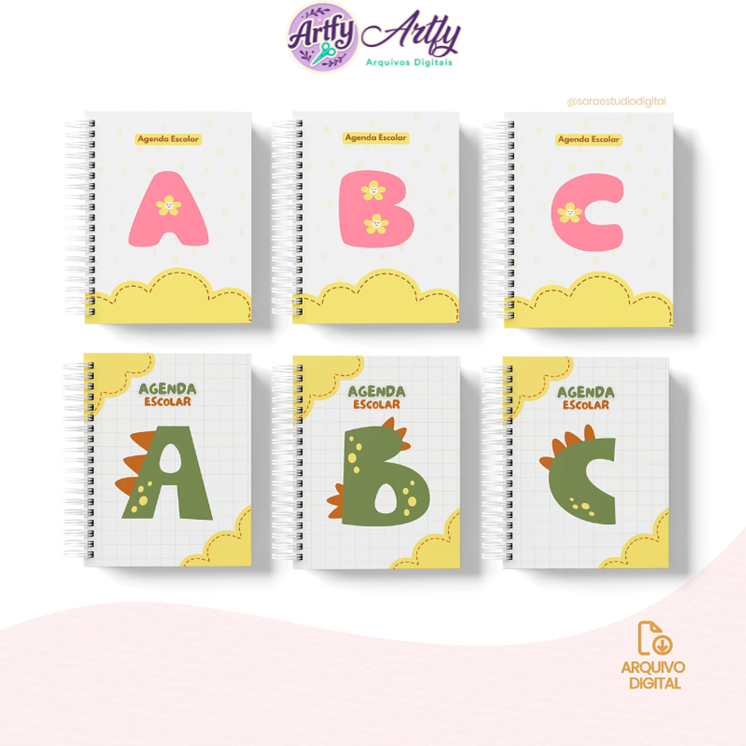 Capas para Agenda Escolar - Alfabeto 1