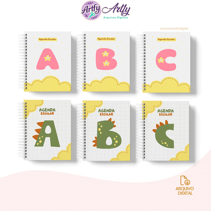 Capas para Agenda Escolar - Alfabeto 1