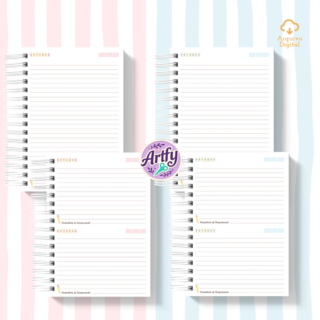 Miolo de Agenda Escolar Não Datada A5 - 2 em 1 1