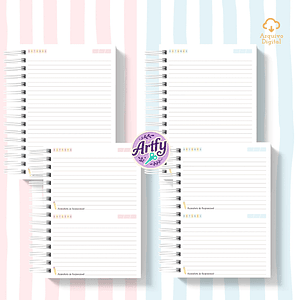 Miolo de Agenda Escolar Não Datada A5 - 2 em 1