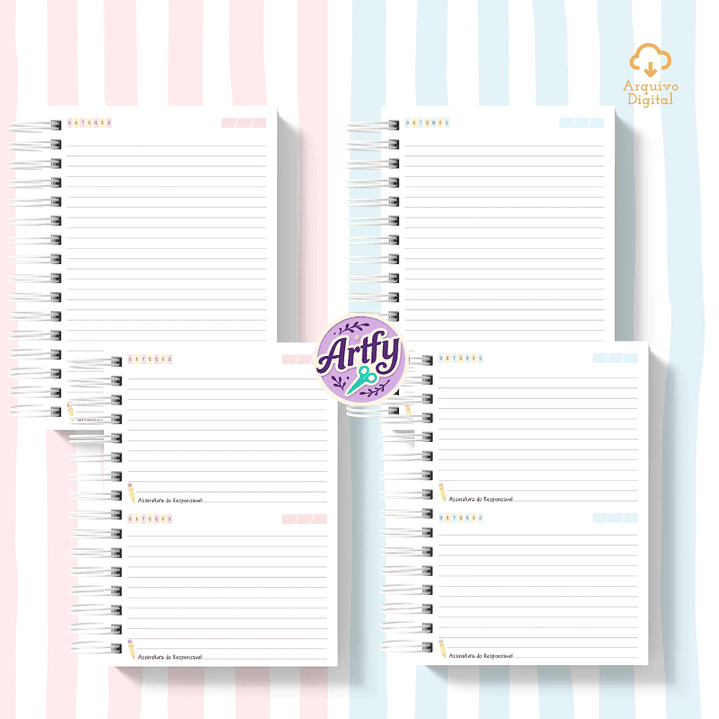 Miolo de Agenda Escolar Não Datada A5 - 2 em 1 1