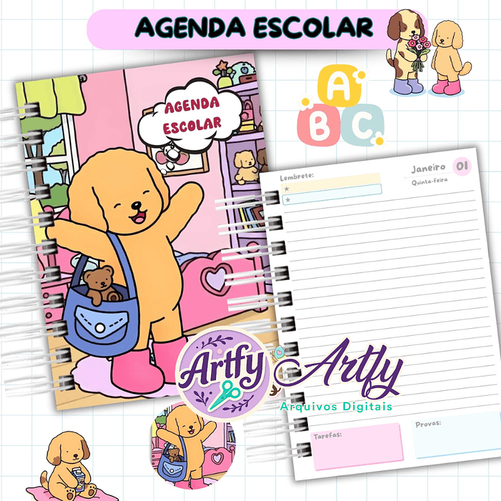 Agenda Escolar Menina 2026 - Bobbie Goods 1