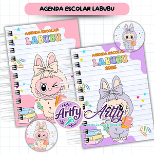 Agenda Escolar Menina 2026 - Labubu
