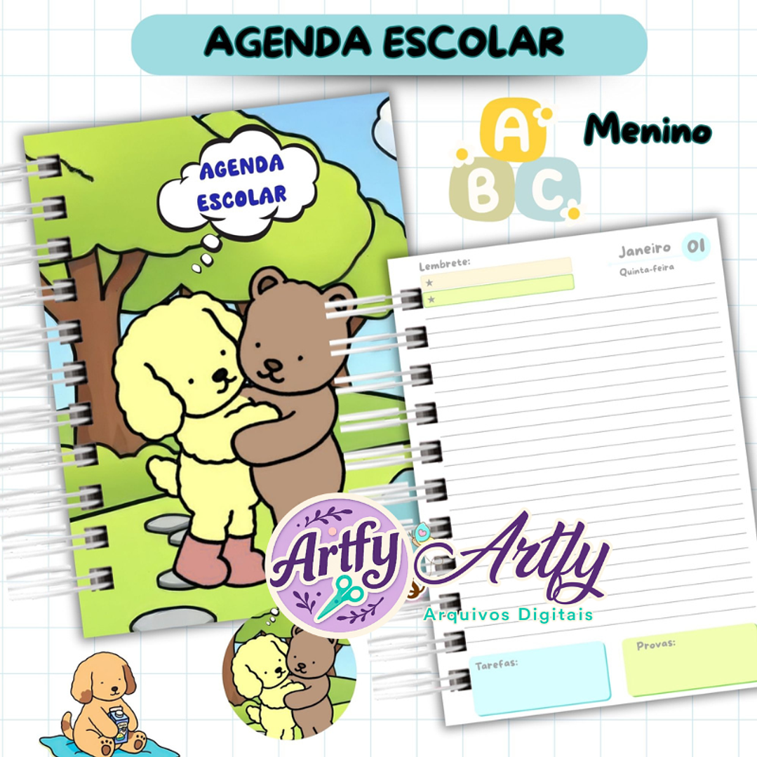 Agenda Escolar Menino 2026 - Bobbie Goods 1