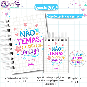 Coleção Agenda 2026 Lettering Versículos
