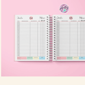 Agenda para Agendamento Clientes 2026 Colorido