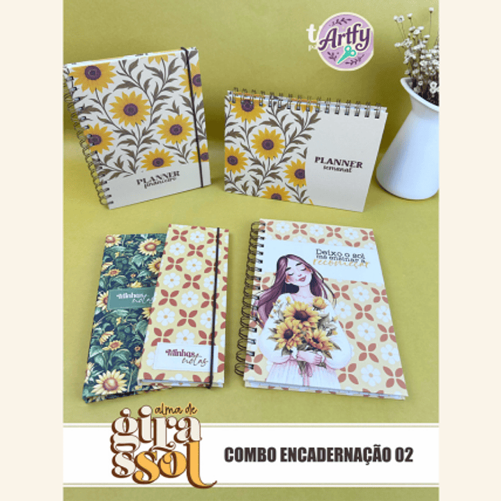  Combo Encadernação Alma de Girassol  1
