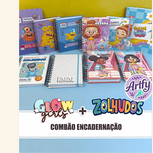 Combão Encadernação Menina e Menino Escolar 2026