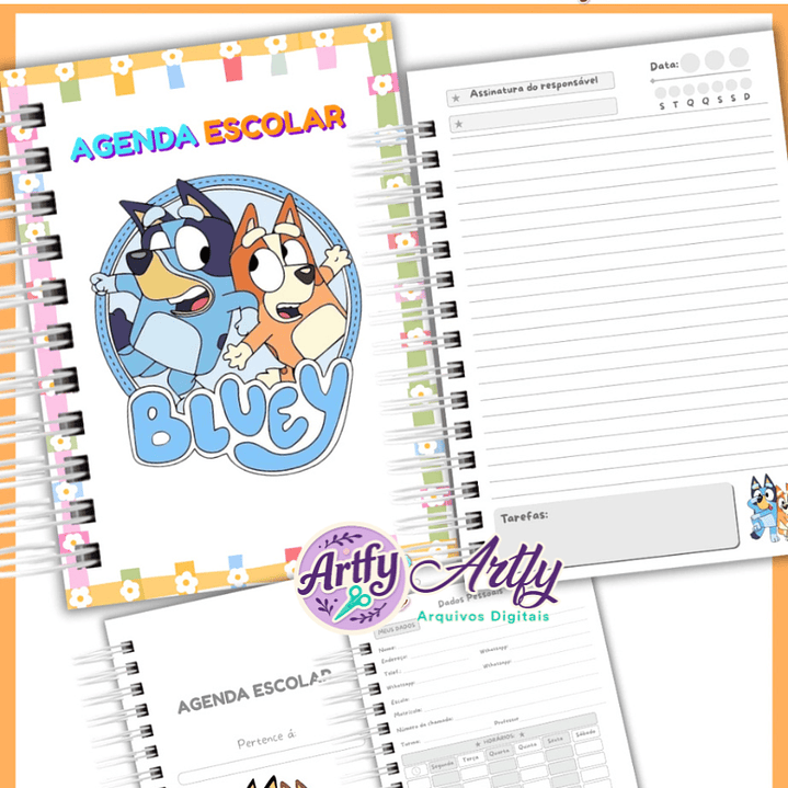 Kit Escolar Bluey Menina 1