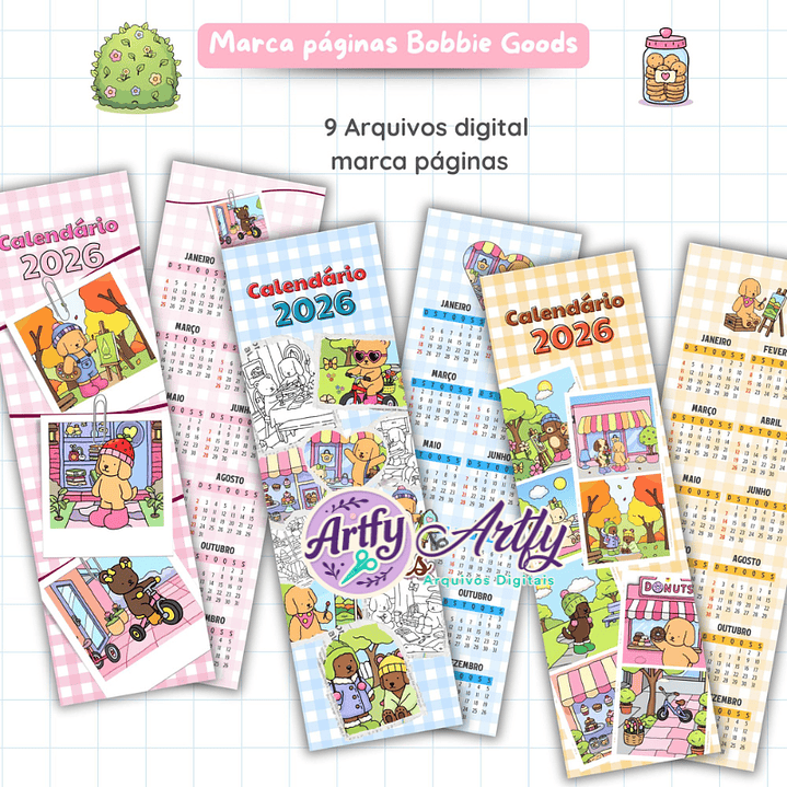 Marca Páginas Calendário Bobbie Goods 1