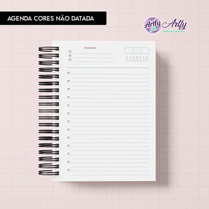 Miolo Agenda Cores Não Datada