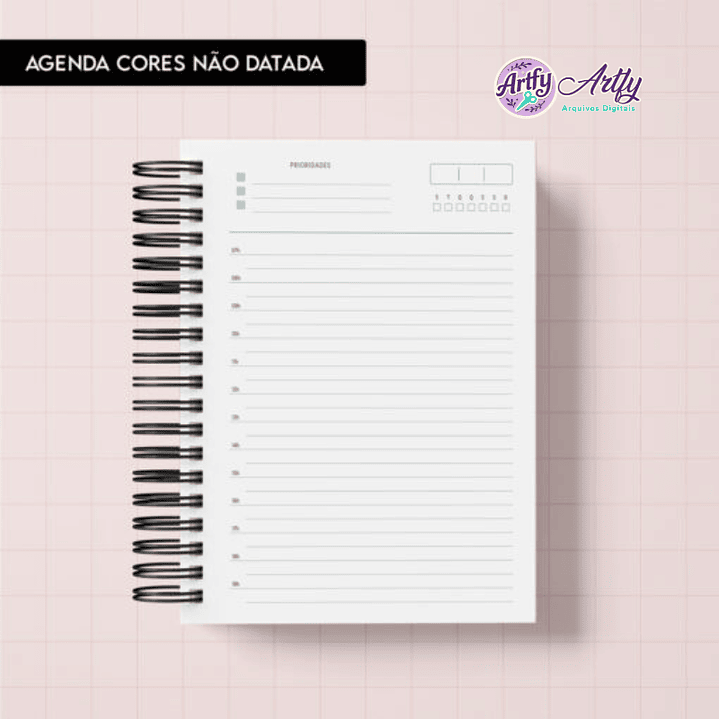 Miolo Agenda Cores Não Datada 1