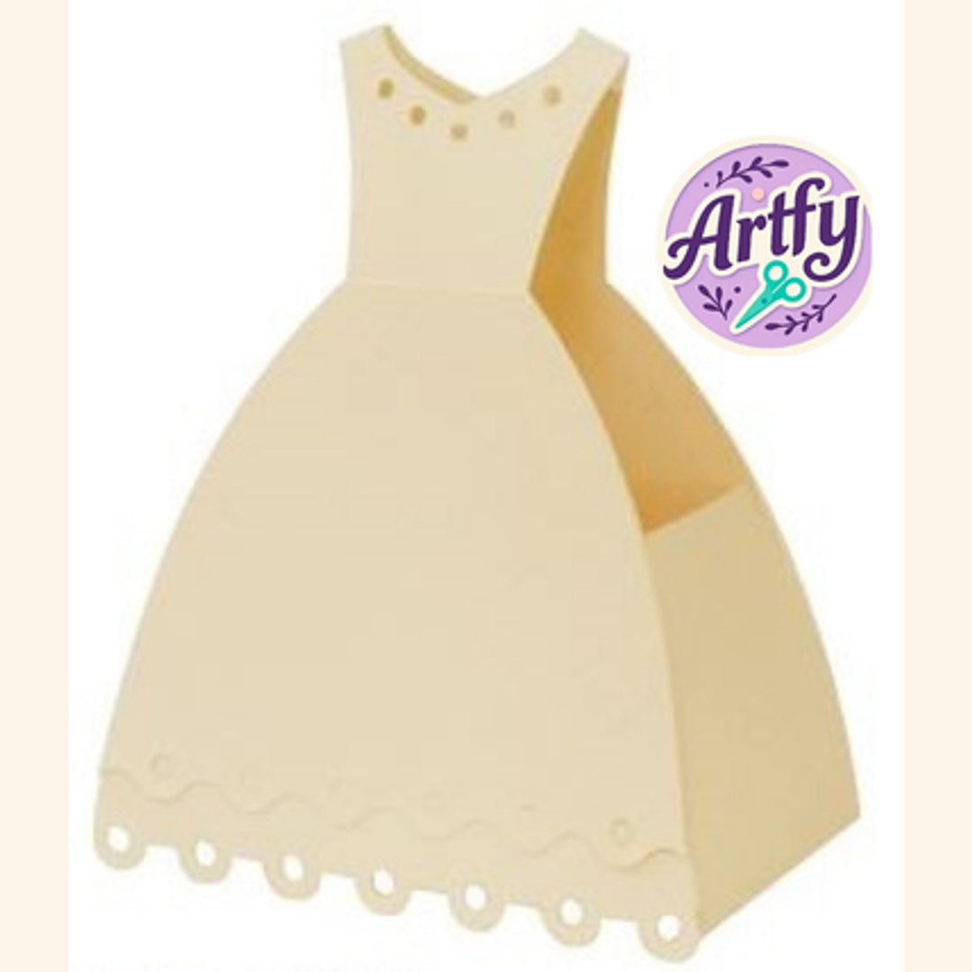 Caixa decorativa formato de Vestido 1