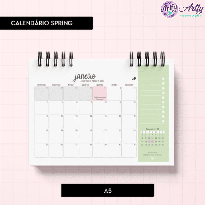 Calendário Spring 1