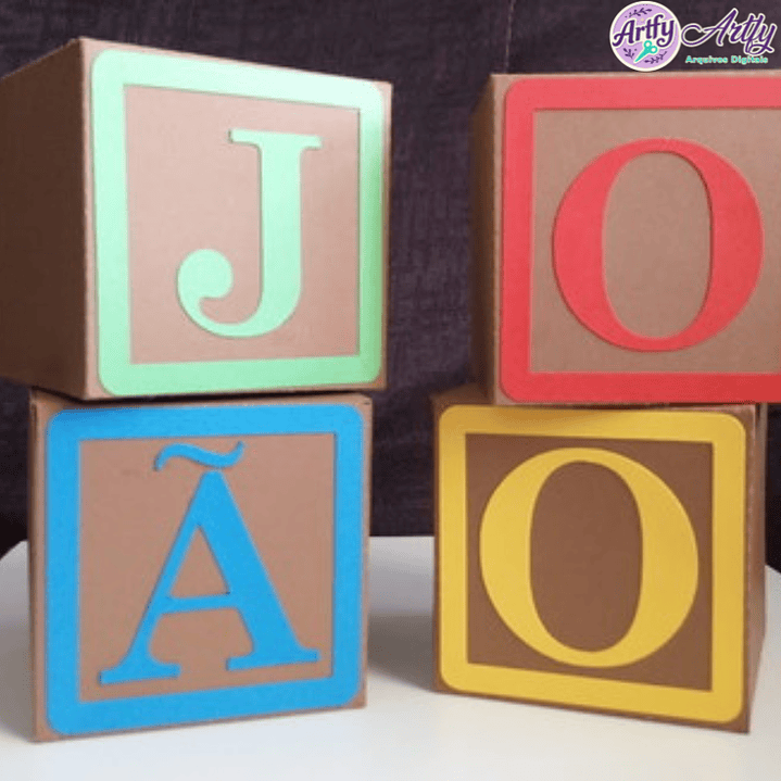 Caixa Cubo Letras 1