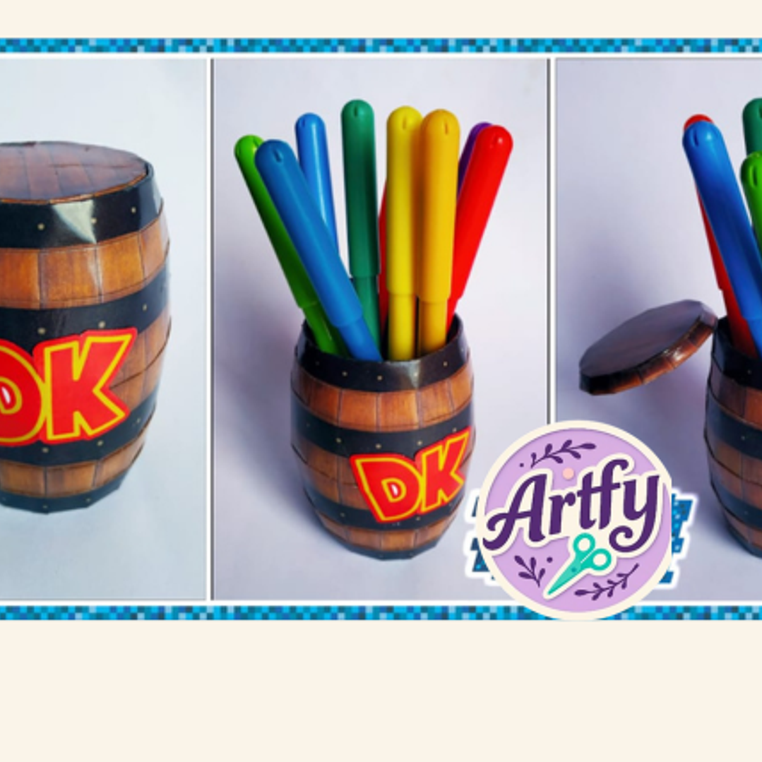 Barril Porta lapis  Donkey Kong  1