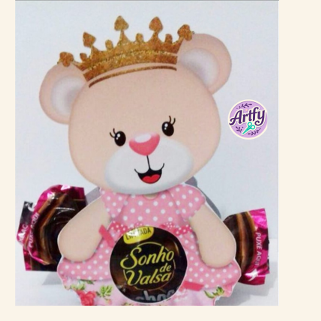 Porta Bombom Ursinha Princesa 1