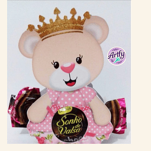 Porta Bombom Ursinha Princesa