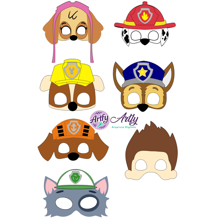 MÁSCARAS PATRULHA CANINE  1