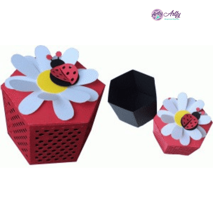 Caixa com Tampa de Flor 1