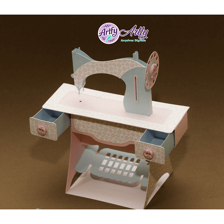 Caixa Máquina de Costura 3D Luxo 1