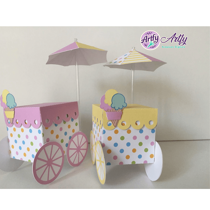 Caixa Temática Carrinho Sorvete 1