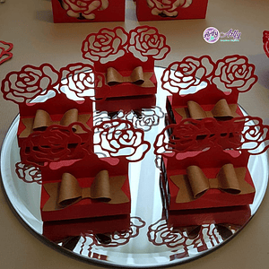 Porta Bis Duplo Rosas Vazadas