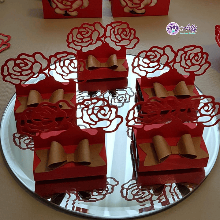 Porta Bis Duplo Rosas Vazadas 1