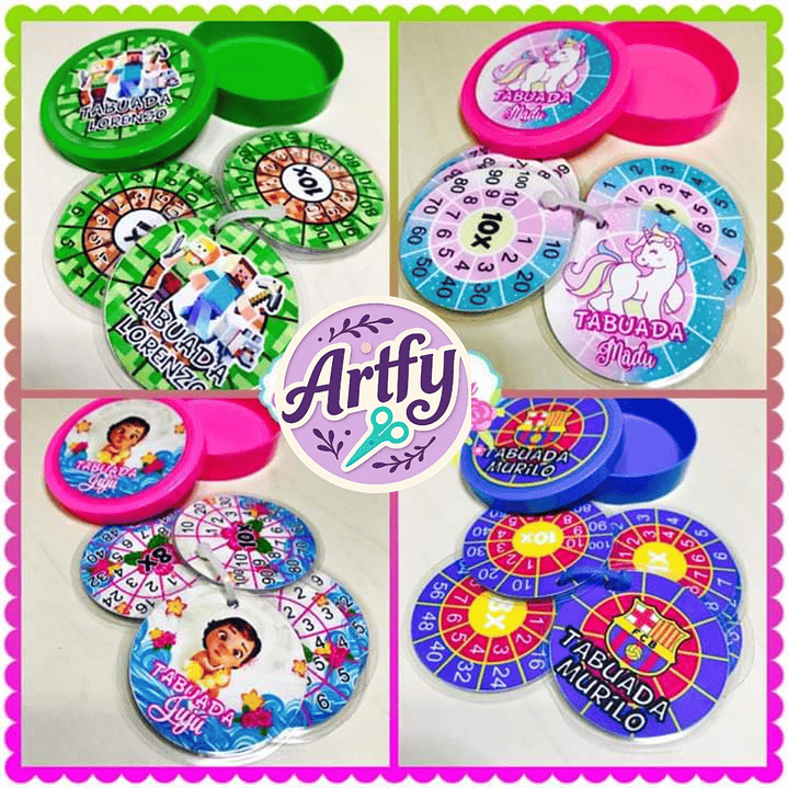 Tabuada na latinha 1