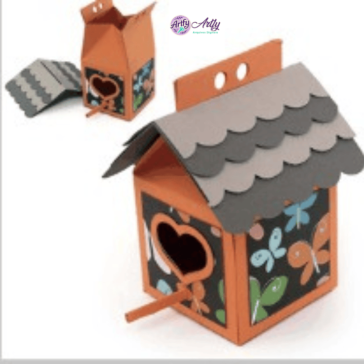 Casa de Pássaro com coração 1