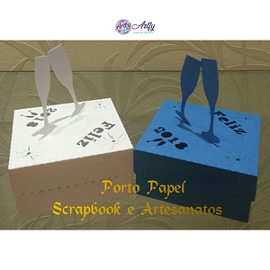 Caixa Quadrada Ano Novo