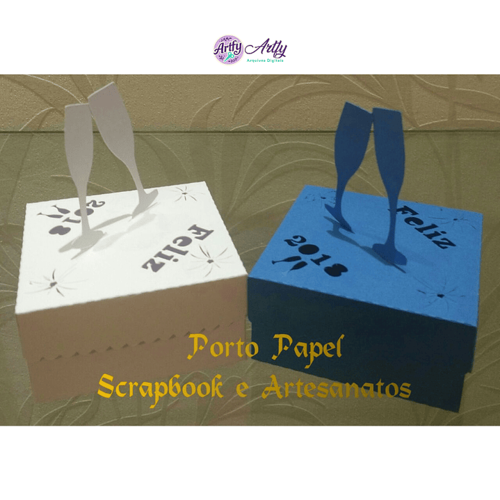 Caixa Quadrada Ano Novo 1