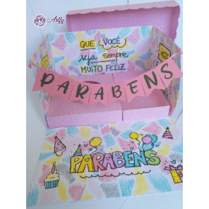 Caixa de Surpresa de Anniversário Decorada 1