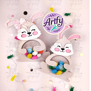 Porta Doces Coelhinhos 